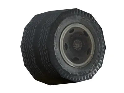 OldTyre tire cover for camouflage Low-poly 3D model