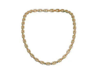 Gold Link Chain Low Poly 3D Model Low-poly 3D model