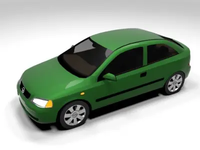 OPEL ASTRA G 3 DOOR LOWPOLY Low-poly 3D model