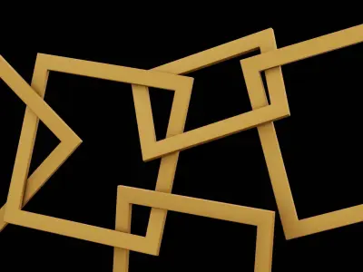 Geometrical Furniture Design Low-poly 3D model