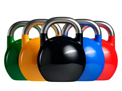 Kettlebell without inscriptions Kettlebells multi-colored 3D model