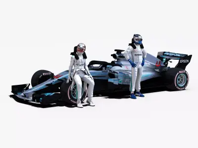 Mercedes AMG F1 W09 EQ Power Low-poly 3D model