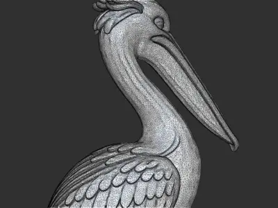 Lovely Pelican Statue 3D print model