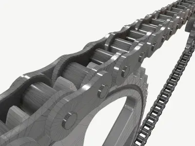 Chain gear  Low-poly 3D model