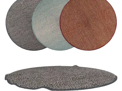 Round Rug Set 230 3D model