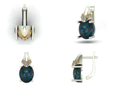 Earrings dp2 3D print model