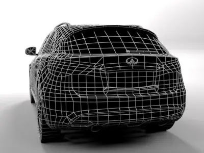 INFINITY QX70 LOWPOLY Low-poly 3D model