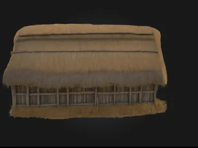 Thatched Cottage  Cozy Charm of Countryside Living 3D model