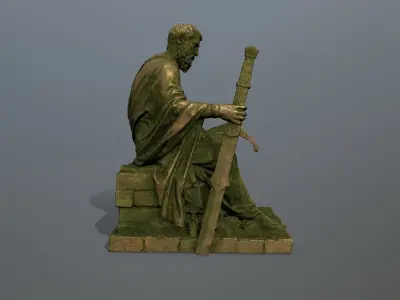 statue Low-poly 3D model 6
