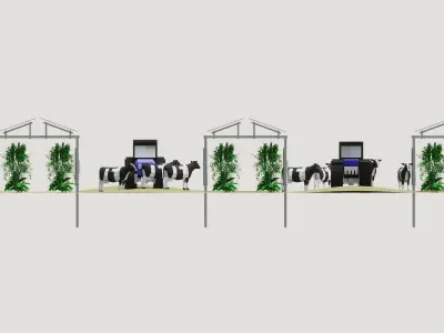 Lowpoly Agricultural Solar Energy Systems Type-2 Low-poly 3D model