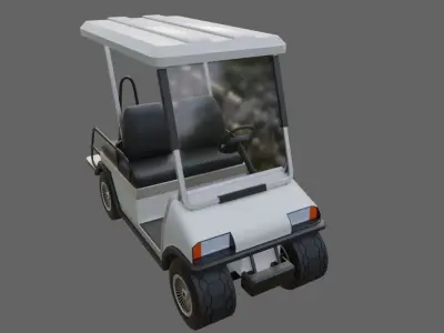 Golf Cart - Club Car  - Carrinho de Golfe Low-poly 3D model