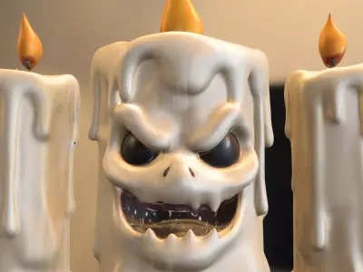 Evil Candle Monster 3D model