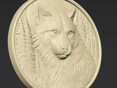 Wolf Head A90 3D print model