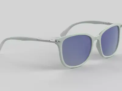 Thin Eyewear Glasses Low-poly 3D model