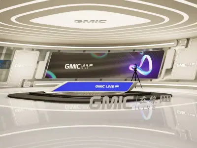 3D Virtual interior Set in UE4 Low-poly 3D model