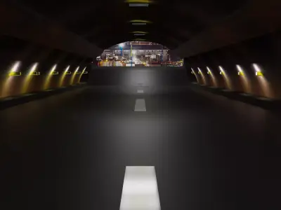 tunnel road Free 3D model