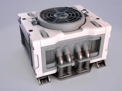 Sci-Fi air conditioner  Low-poly 3D model