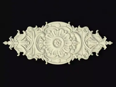 Central decor ornament for furniture 3D model 884