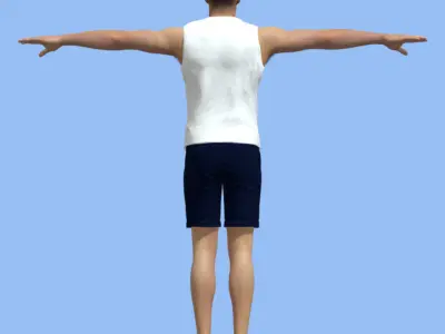 T-Pose Cristiano Ronaldo casual 3D model