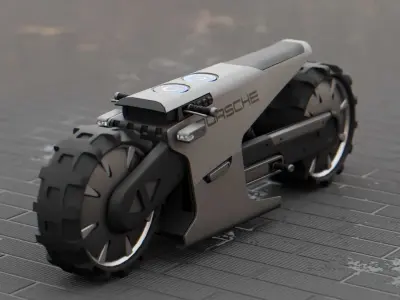 PORCHE CONCEPT VEHICLE RIGGED 3D model