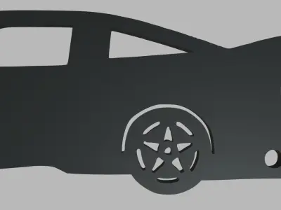 Nissan 180SX Version III Veilside Coupe 1990 Key Ring 3D print model