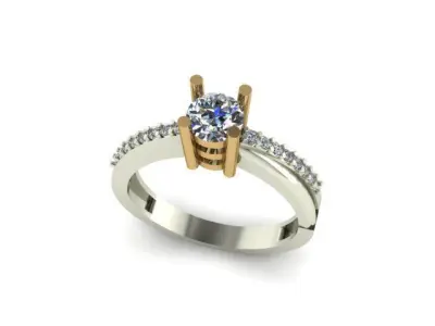 wedding ring for daimonds 3D print model