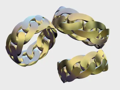 Special 9 mm Cuban chain ring 3D print model