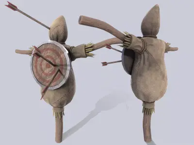 Training dummy Low-poly 3D model