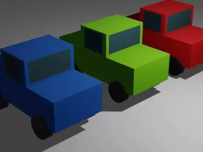 mini cars Free low-poly 3D model