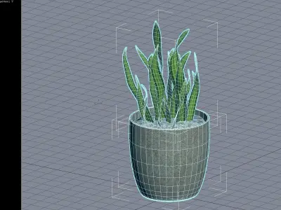 Flowerpot Free low-poly 3D model