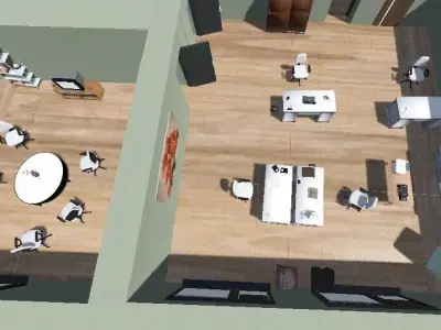 Police Station Low-poly 3D model