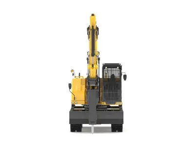 Wheel Excavator Generic 3D model