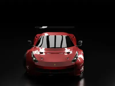 Ferrari Evo 2020 Low-poly 3D model