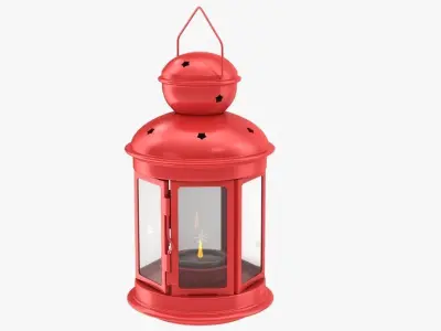 Red Lantern Low-poly 3D model