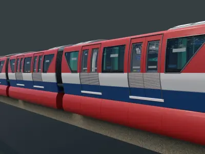 Monorail train 3D model