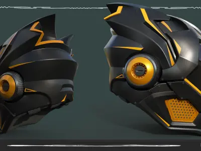 3D PBR Model Helmet Biker Game Asset Low-poly 3D model