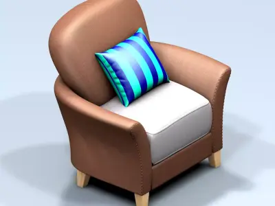 Armchair Cartoon Free 3D model