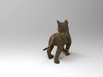 Cute Cat Rigged Low-poly 3D model