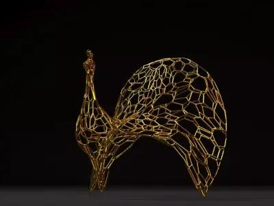Decorative figurine peacock 3D print model