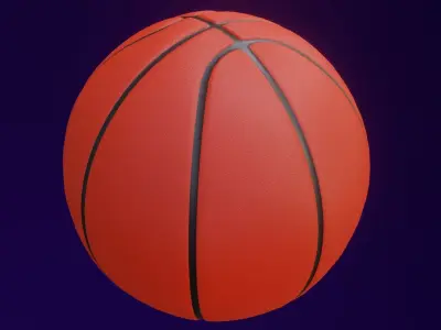basketball ball Low-poly 3D model 2
