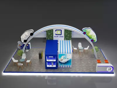 Booth Exhibition Stand a640 3D model