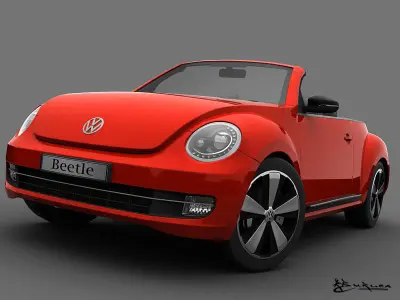 Volkswagen Beetle Convertible 2013 3D model