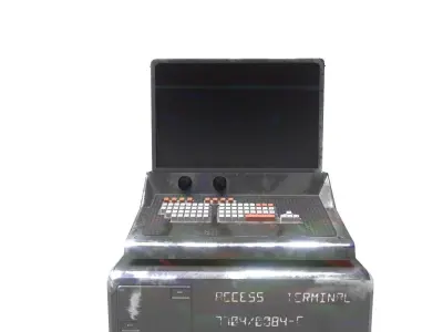 Sci Fi Computer Low-poly 3D model