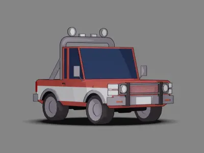 Car Low Poly Vehicle Low-poly 3D model
