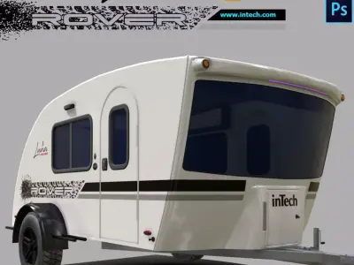 InTech Luna Rover camper Low-poly 3D model