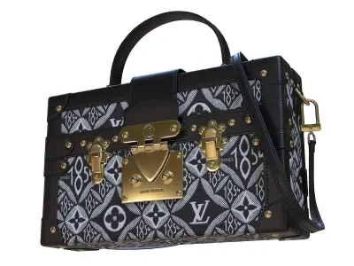 Louis Vuitton Petite Malle Black 1854 Low-poly 3D model