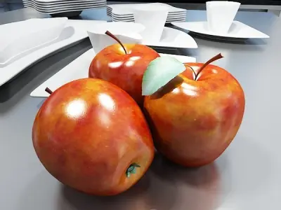 Red Apple High Detail 3D model