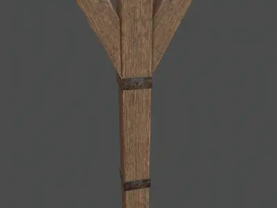 Old Tavern Column Free low-poly 3D model