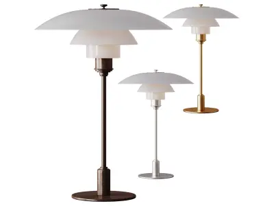 Grote tafellamp PH mondgeblazen 3D model