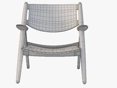 CH28 Carl Hansen and Son Armchair by Hans J Wegner 3D model